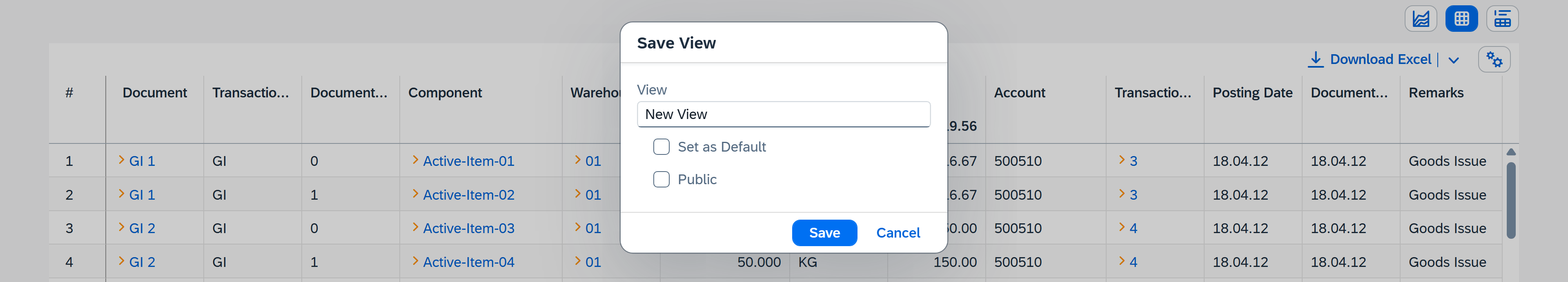 screen showing variant settings options