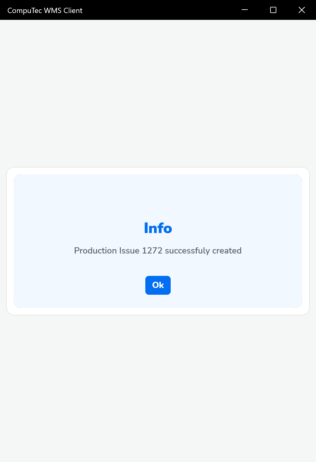 Info message