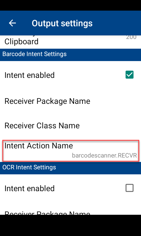Output Settings